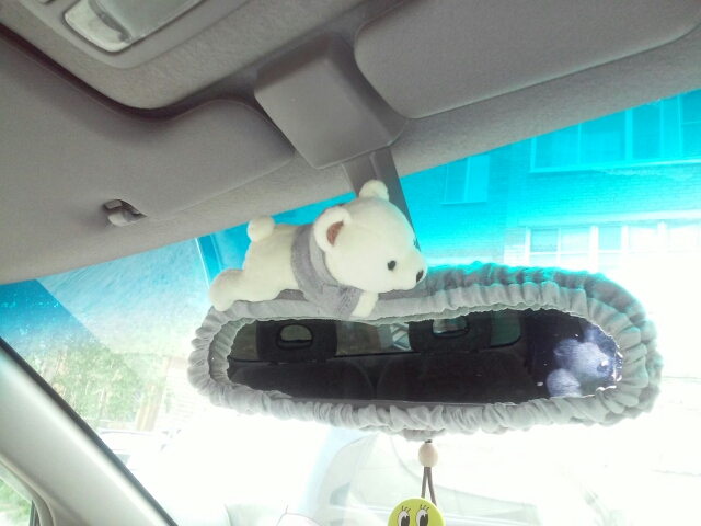 Bear Doll Styling Car Interior Rear View Mirror Camera Cover Cartoon Bruins Doll Car-styling Automobiles Accessories Ornaments