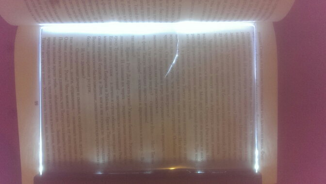 LED Light Wedge Panel Book Reading Lamp Paperback Night #1715