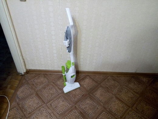 PUPPYOO Low Noise Home Rod Handheld Vacuum Cleaner Portable Dust Collector Household Aspirator White&Green Color D-520