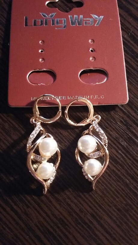 Jewelry Charm Fashion Wedding Earrings With Pearls Drop Earring Gold/Silver Dangle Earrings  Jewelry Gift For Women SER140229