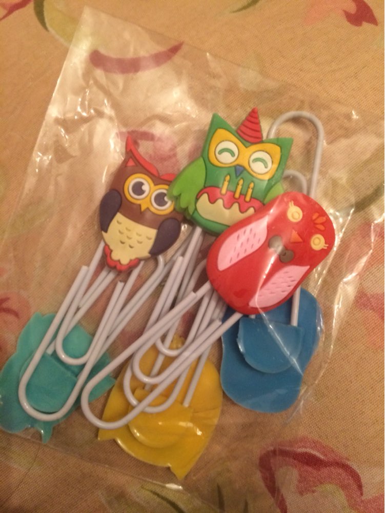 6pcs/lot Cute Creative Owl Family design Metal Paper clip/DIY Multifunction Bookmark Office & School Supplies Free shipping