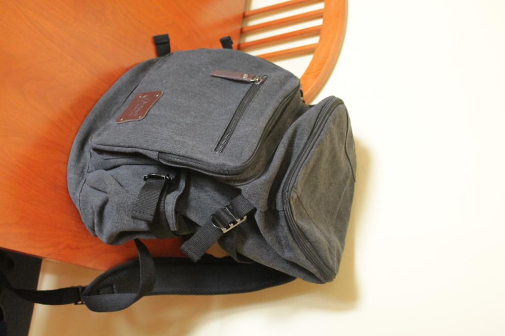 High Quality Men Backpack Zipper Solid Men's Travel Bags Canvas Bag mochila masculina bolsa school bags