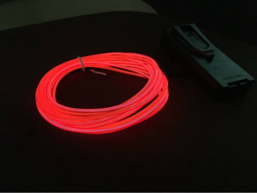 1pc 3M Flexible EL Wire Tube Rope Battery Powered Flexible Neon Light Car Party Wedding Decoration With Controller