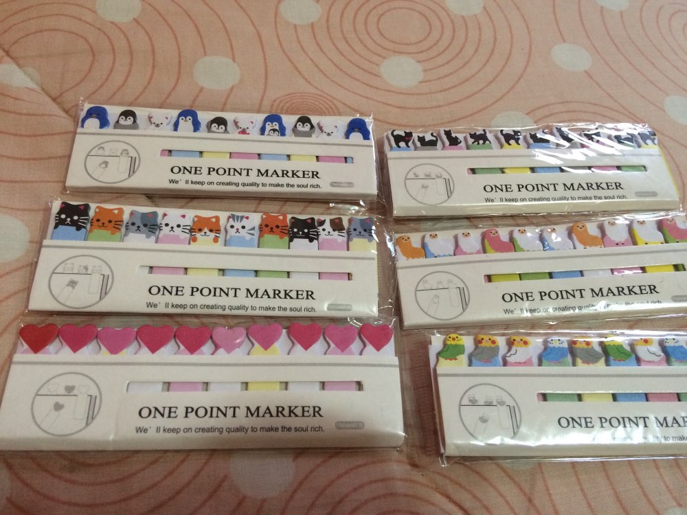 6 pcs/Lot Cartoon animal memo paper One point marker Post it sticky notes zakka stationery office supplies School supplies 6783