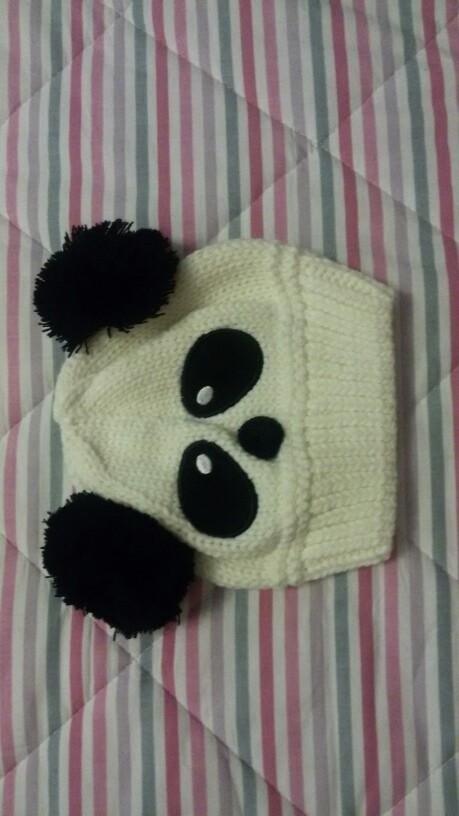 Warm Toddlers Baby Kids Beanie Cap Cartoon Panda Ball Knited Crochet  Winter Hat