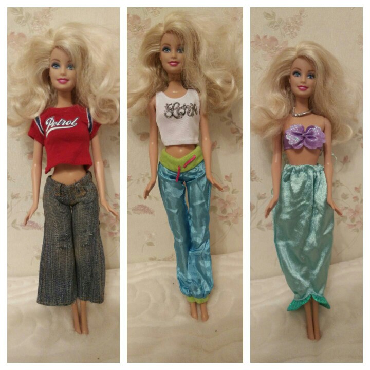 Randomly Pick Lot 20 Pcs   = 10 Shoes +10 Sets  Fashion Outfit Blouse Trousers Dress Shorts Pants Skirt Clothes For Barbie Doll