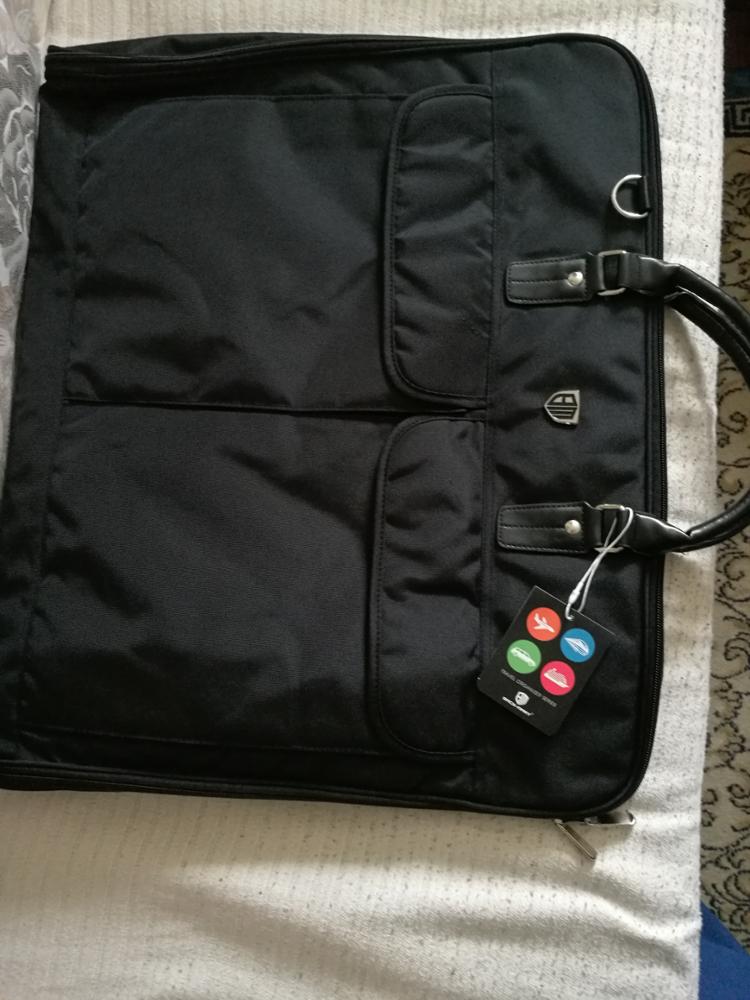 BAGSMART Waterproof Black Zipper Garment Bag With Hanger Clamp Waterproof Suit Bag Durable Men Business Trip Travel Bag For Suit