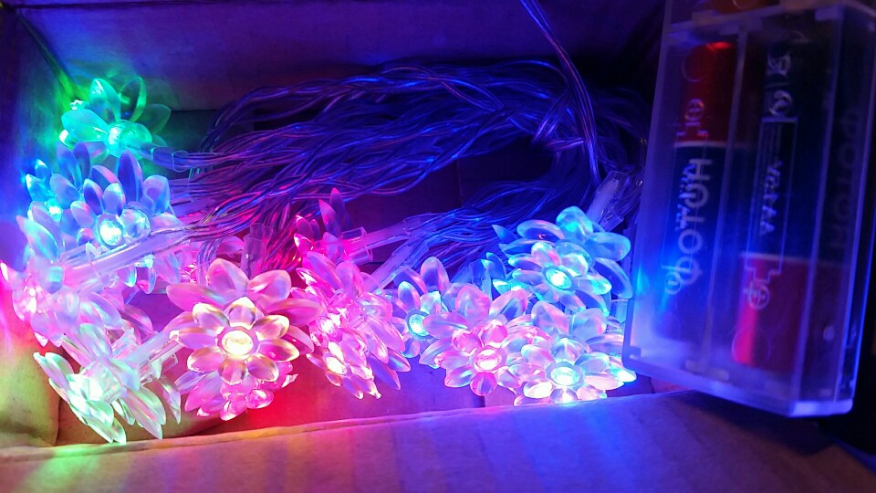 Fairy 3m 20 lotus flowers Led string garland light Christmas New year Wedding Holiday Party home luminaria decoration lamp