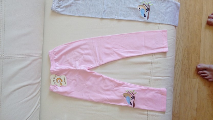 New Kid Toddlers Warm Leggings Baby Kid Girl Bird Pattern Stretchy Pants Trousers