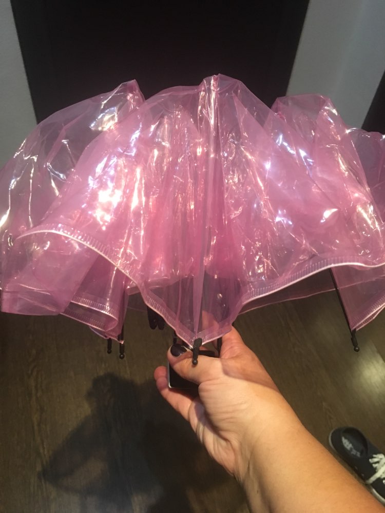 2016 fashion Male ladies Female Rain Gear compact three folding japanese clear umbrellas Women Men Transparent  Clear plastic
