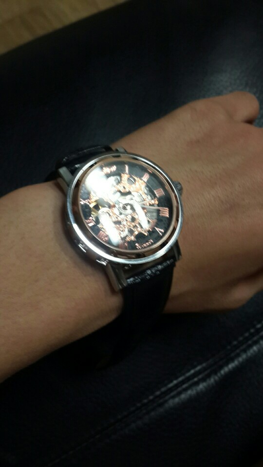 Winner Hand-wind Mechanical Watch Unisex Women's Watch Skeleton Leather Strap Roman Number Display Business Vogue +Box