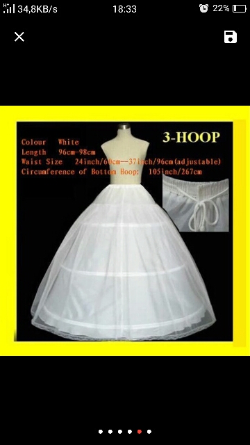 FREE SHIPPING Hot sale 50% off 3 HOOP Ball Gown BONE FULL CRINOLINE PETTICOAT WEDDING SKIRT SLIP H-3