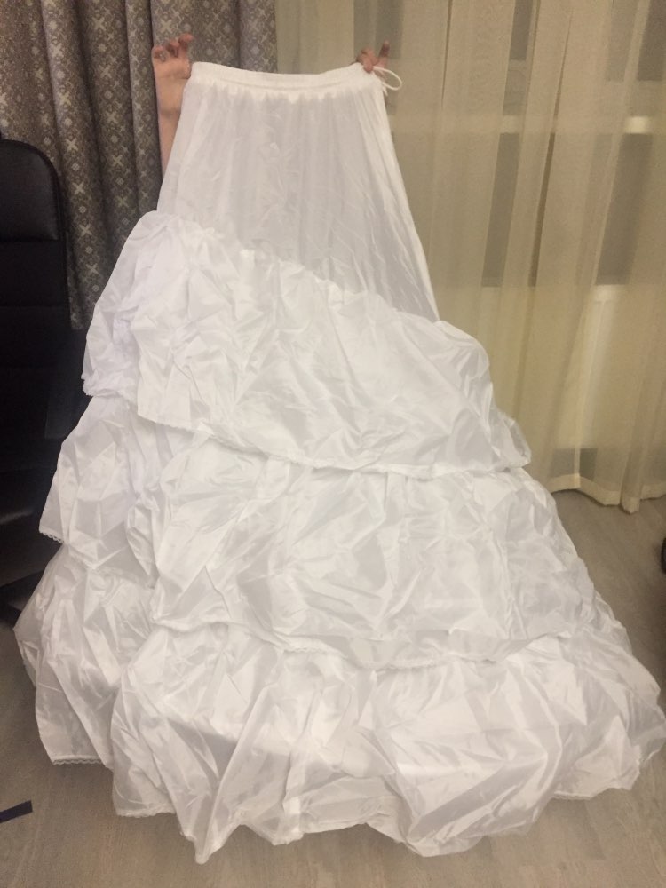 Dressv Cheap Wedding Petticoat Jupon Court Train Crinoline Slip Underskirt for A-line Wedding Dress 3 Layers Wedding Accessoires