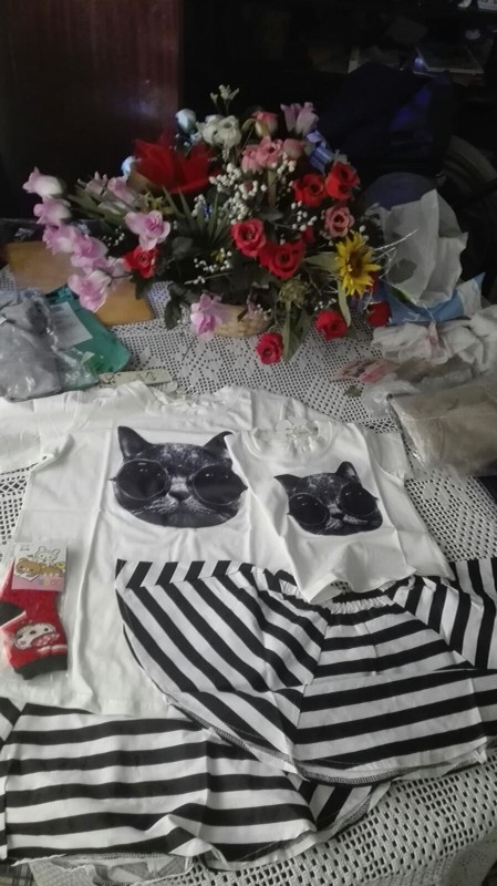 2016 Family Clothes Sets Matching Mother And Daughter Set Cotton Short-Sleeve T-Shirts Fashion Striped Mother Daughter Dresses