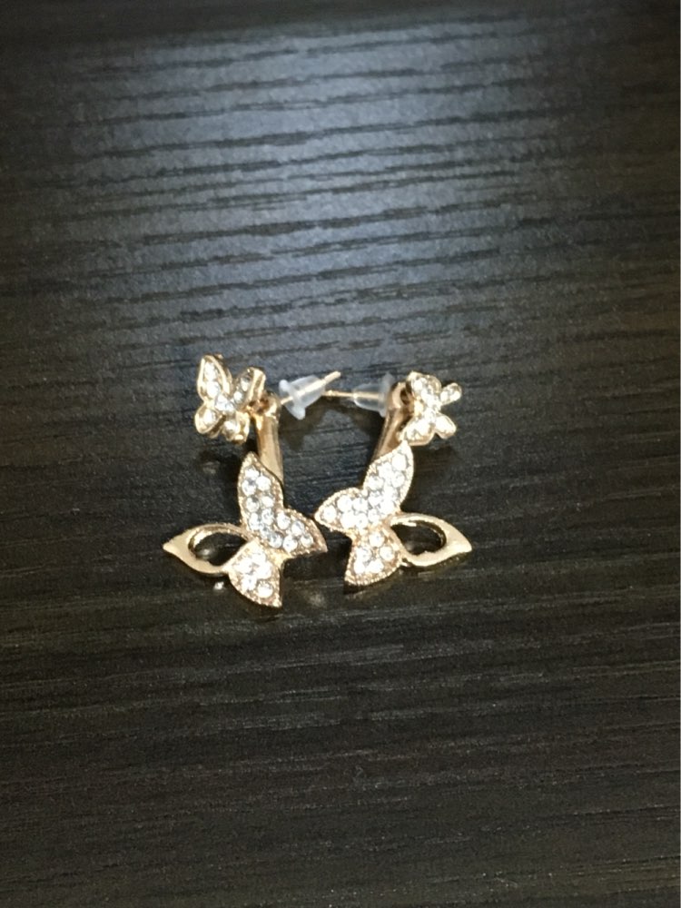 Manufacturers selling hanging butterfly earrings two wear fashion temperament Korean earrings fine jewelry for women