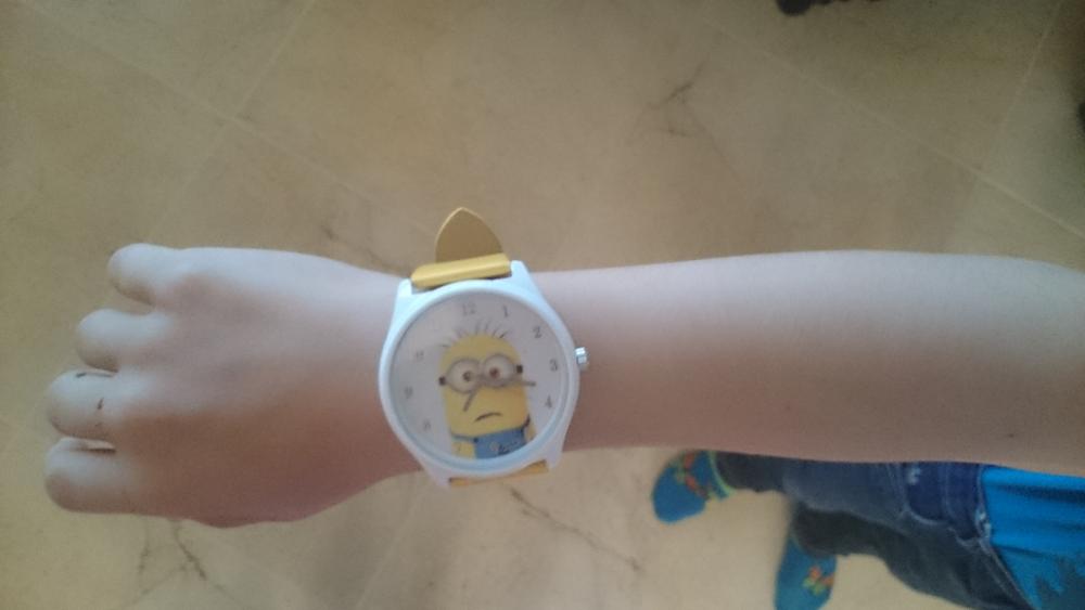 Cutely Cartoon Watches / For Children Kids Boys Girls despicable Me Minion watch / leather Quartz Wristwatch  + Relojes Mujer