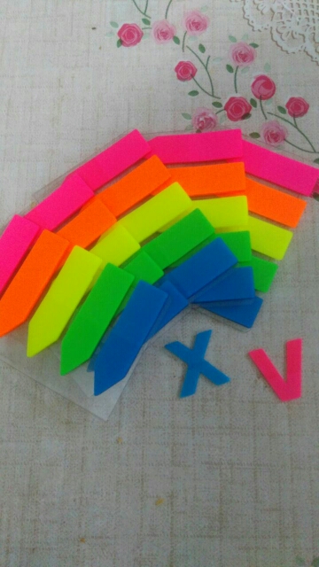 5 color Arrow shape 100 Pages plastic  Sticker Post It Bookmark Point It Marker Memo Flags Sticky Notes sticky memo  pad