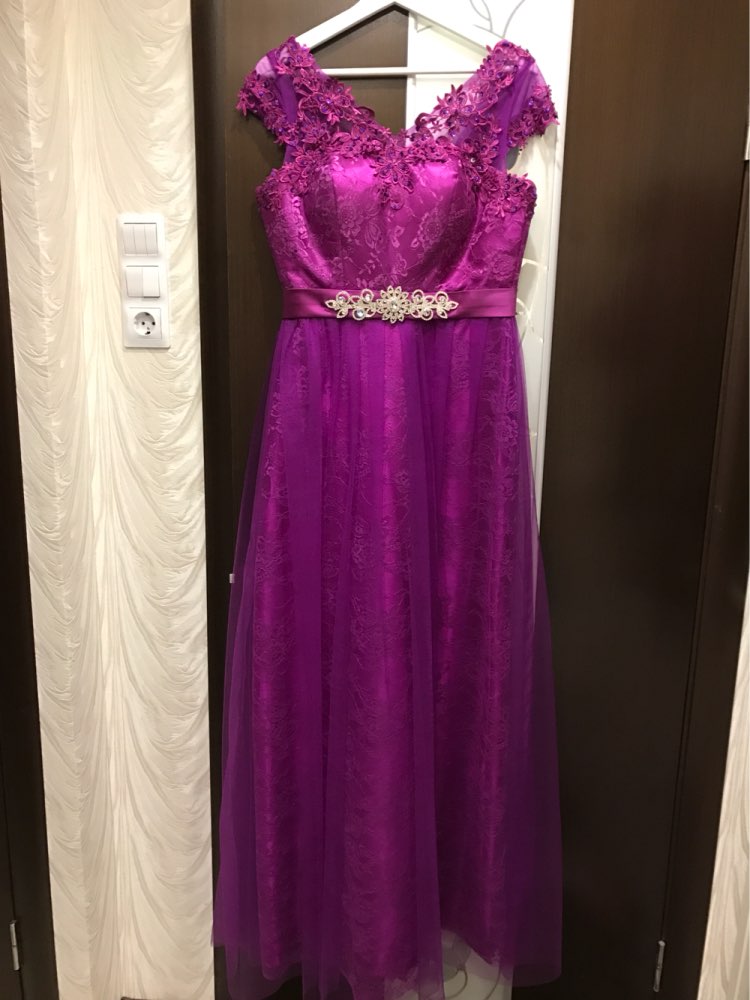 Elegant V Neck Wine Red Appliques Lace Evening Dresses Crystal Robe De Soiree Longo Design  vestidos de festa TK1210