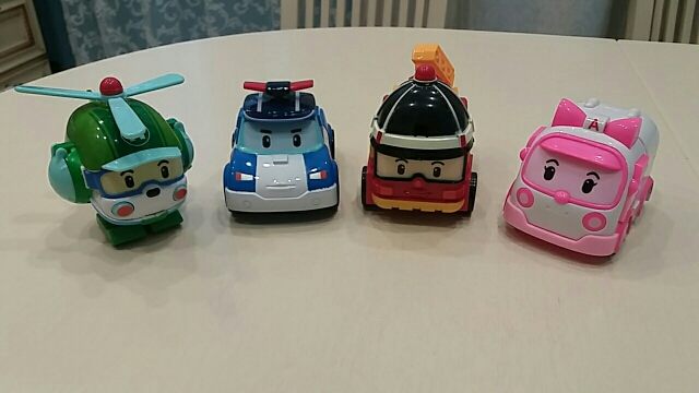4pcs/Set Korea robot classic plastic Transformation Toys Toys Best Gifs For Kids free shipping #FB