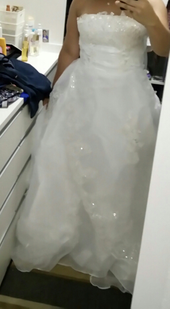 Custom Wedding Dress A-Line Bridal Gown With Long Train Sleeveless Strapless Satin Bridal Dress Vestido De Noiva Size2-28W