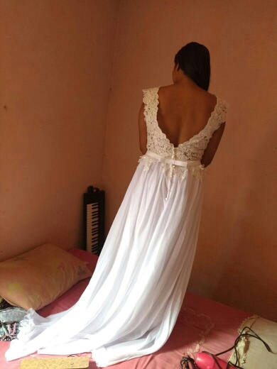 New Arrival 2016 Custom Made Backless Wedding Dress Vintage Vestidos De Noiva A Line Lace Sleeveless Bridal Gowns 