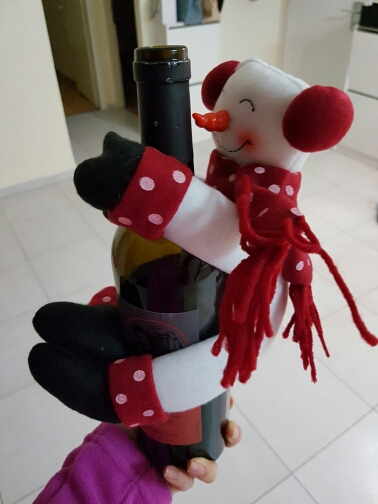 Hot sales 1pcs Santa Claus Snowman New Year Christmas Decoration Supplies Gift Christmas Wine Bottle Cover Ornament