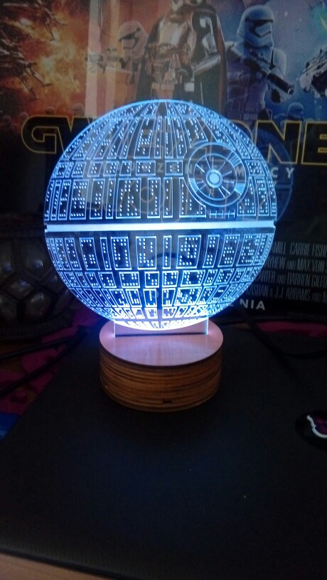 Star Wars 3D Wood Bulbing LED Color Changing Light BB-8 AT-AT Death Star / Millennium Falcon / Darth Vader / Stromtrooper / R2D2