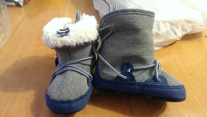  0-18Months Baby Boy Winter Warm Snow Boots Lace Up Soft Sole Shoes Infant Toddler Kids
