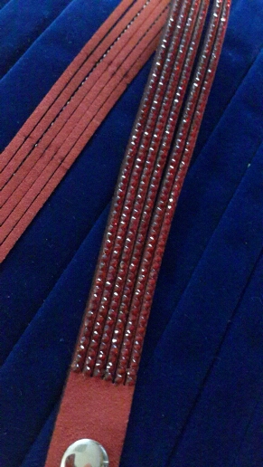 2016 new 6 Layer Wrap Bracelets Slake Leather Bracelets With Crystals Couple Jewelry