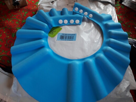 Baby Shower Cap Solid Adjustable Hat Toddler Kids Shampoo Bath Bathing Wash Hair Shielder protector For Children Care