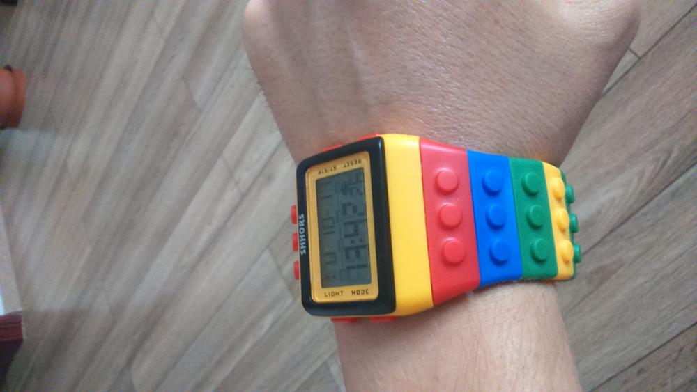 Hot Selling Cute  LED Digital Block Brick Adjustable Watch Wristband Men Women Watches
