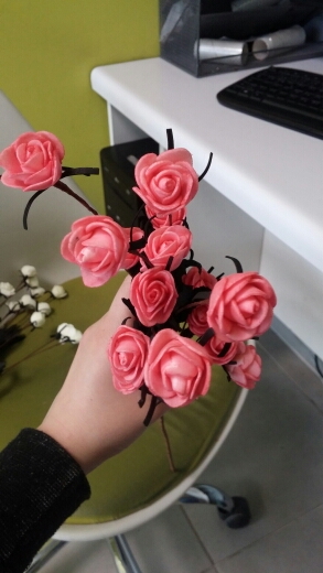 1 Bouquet 15 Heads Artificial flower Simulation Rose Fake Silk Flower Home Wedding Decoration