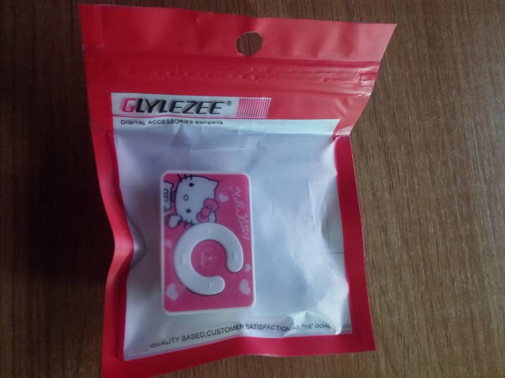 Glylezee Hello Kitty MP3 Music Player with 5 Colors The Plastic Clip Cartoon Portable MP3 Player