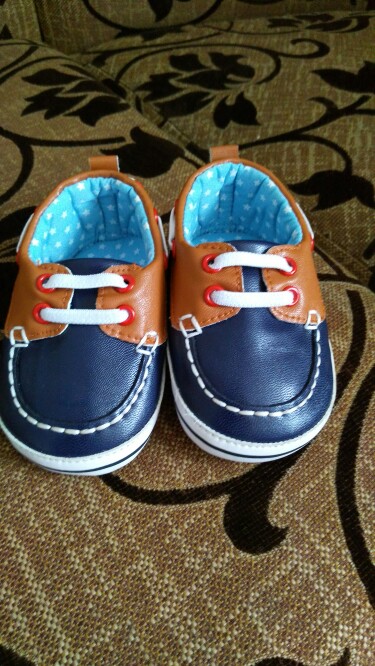 Fashion Boys Baby PU Leather Laces Up Crib Shoe Anti-Slip Prewalkers 0-18 Month LH7s