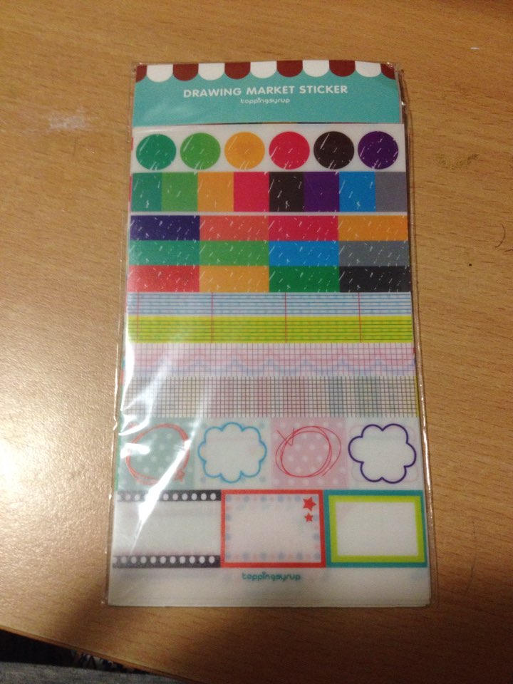 6 pcs/lot rainbow colored paper sticker diy planner decorative sticker scrapbooking diary kawaii stationery