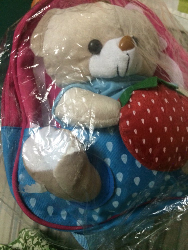 2016 New Cute Kids School Bags Cartoon Bear Dolls Applique Canvas Backpack Mini Baby Toddler Book Bag Kindergarten Rucksacks 656