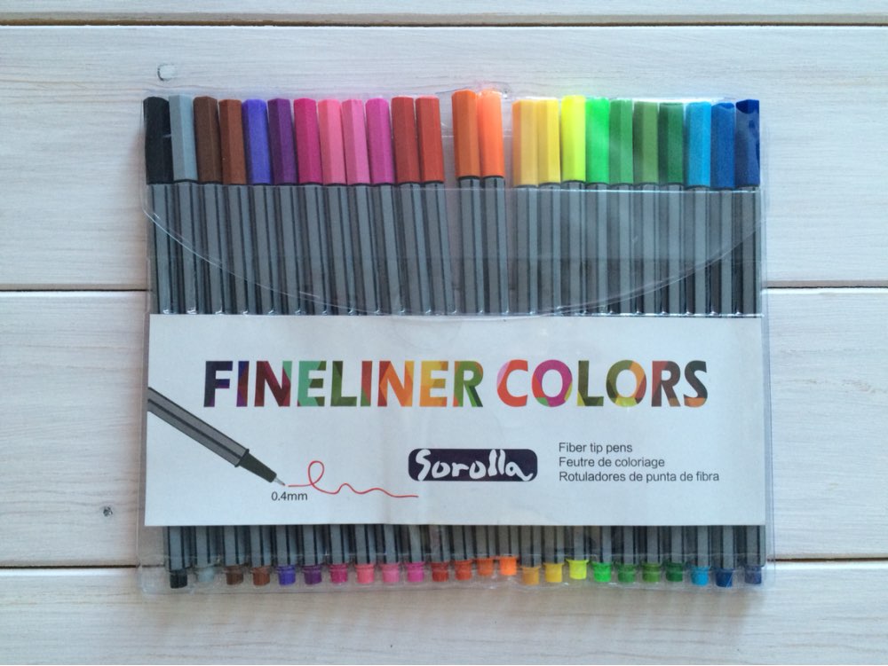 24 Colors 0.4mm Fineliner Pens with coloring book Marco Super Fine Draw not Stabilo Point 88 Marker Pen Water Based Ink  escolar