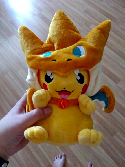 25cm Kawaii Pikachu Cosplay Mega Charizard Y Plush Toys Pikachu Plush Toys Soft Stuffed Animals Doll Christmas Gift