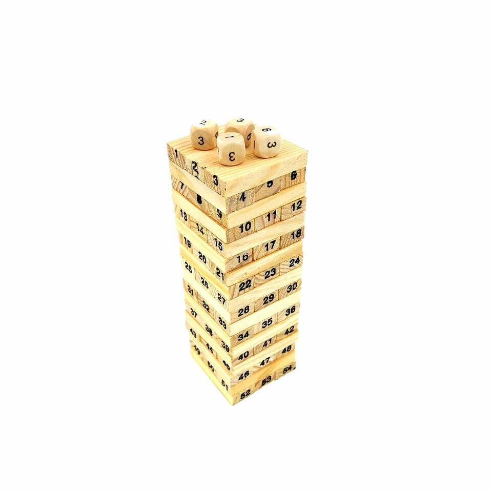small wooden Jenga building blocks  Family Board Game Children Educational Toy Game