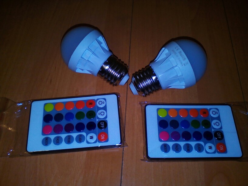 zk50 LED RGB Bulb Lamp AC85-265V E27 5W LED RGB Spot Blubs Stage Light Magic Holiday RGB lighting+IR Remote Control LED Bulb