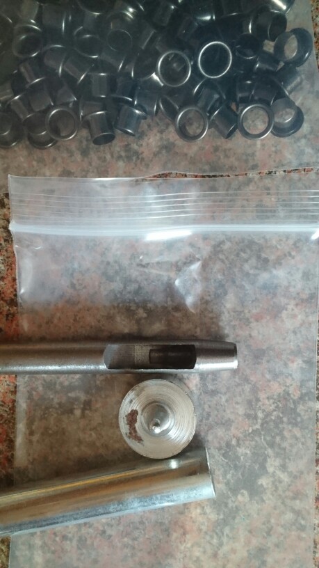 Eyelet Tool Set Grommet Kit +100 eyelets for DIY Kydex Sheath Huning knife Parts,  free shipping
