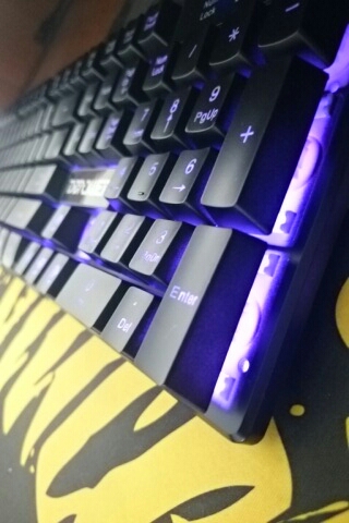DBPOWER Russian Gaming Keyboard Floating Keycaps 3 Colors Backlight Teclado Gamer USB Computer with Similar Mechanical Feeling