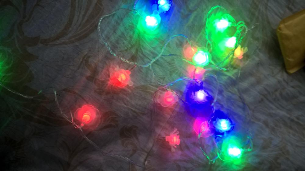 LED String Lighting nightlight 4M 20Leds Rose Flower EU Plug / Battery box Indoor Outdoor Party Wedding Christmas Fairy Decor JM