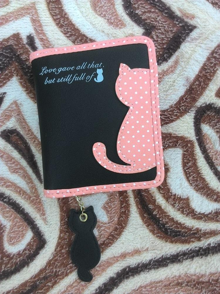 Fashion Small Wallet Women Short Luxury Brand Cute Female Purse PU Leather Cat Design Girls Lady Zipper Wallets Card Holder Bags