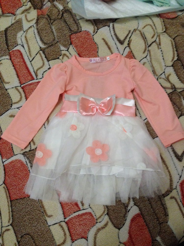 2017 Baby Princess Girls Toddler New Born Flower Dress for Newborn Long Sleeves 1-2 Year Birthday Baby Dresses for Children