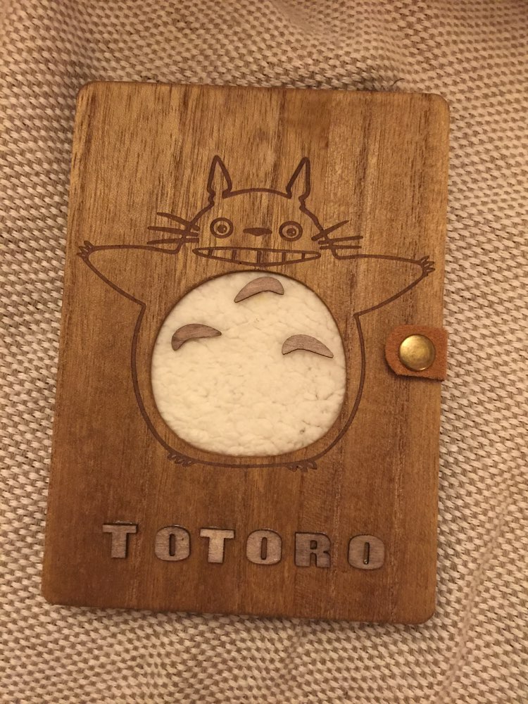 Creative Cute Cartoon Totoro Planner Notebook Diary Book Wooden Chinchilla School Supplies Gift 1Pc