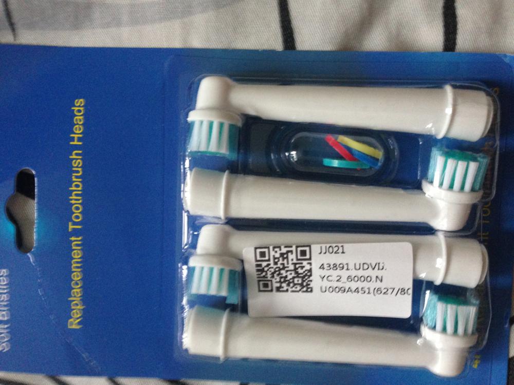 4 pcs/Set Electric Toothbrush Heads SB-17A Replacement Soft-bristled POM 4 Colors For Oral B 3D
