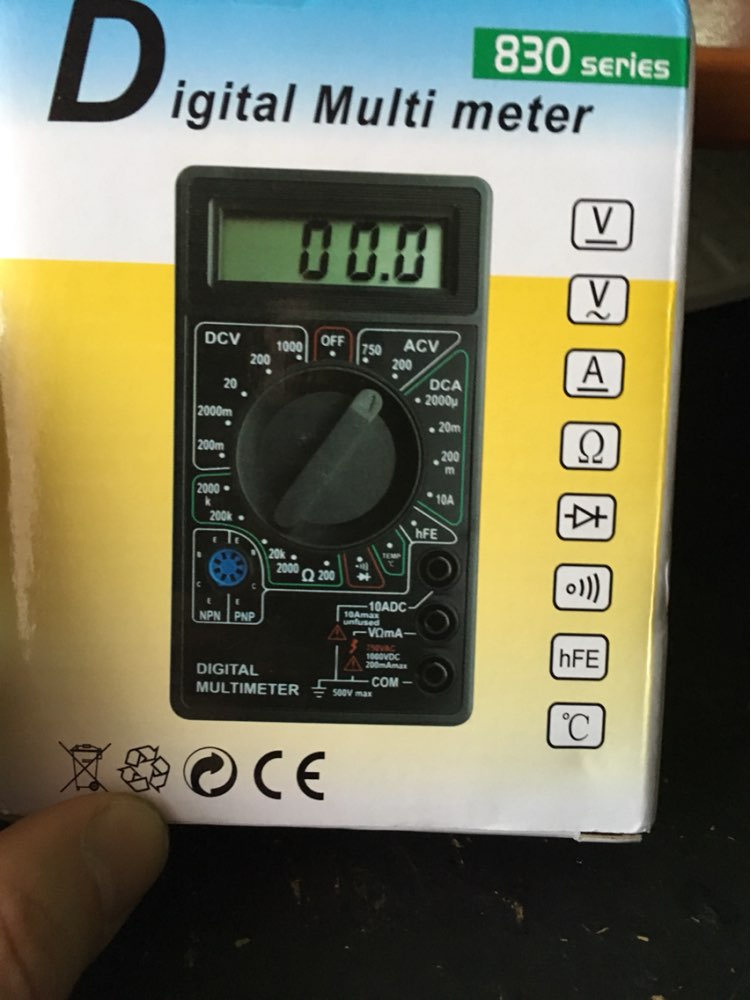 Digital Multimeter Ohm Voltmeter Ammeter AVO Meter DT830D Test Leads LCD Brand New & high quality Voltmeter
