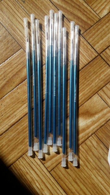 10Pcs/Set Fine Hand-painted Thin Hook Line Pen blue Baton Drawing Art Pen Paint Brush Art Supplies Nylon Brush Painting Pen