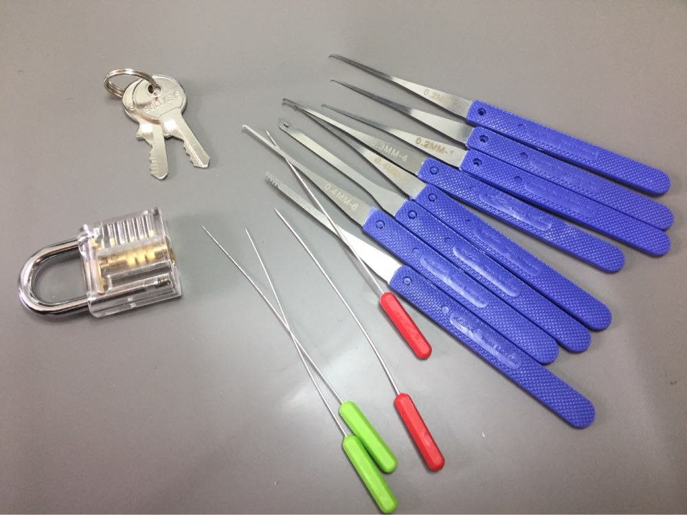 Rarelock Transparent Visible Pick Cutaway Practice Padlock Lock With Broken Key Removing Hooksa Kit Extractor Set Locksmith Tool